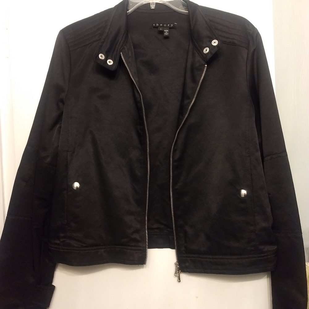 Theory lightweight black jacket, size large